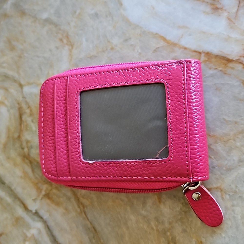 Vintage leather women's wallet card organizer